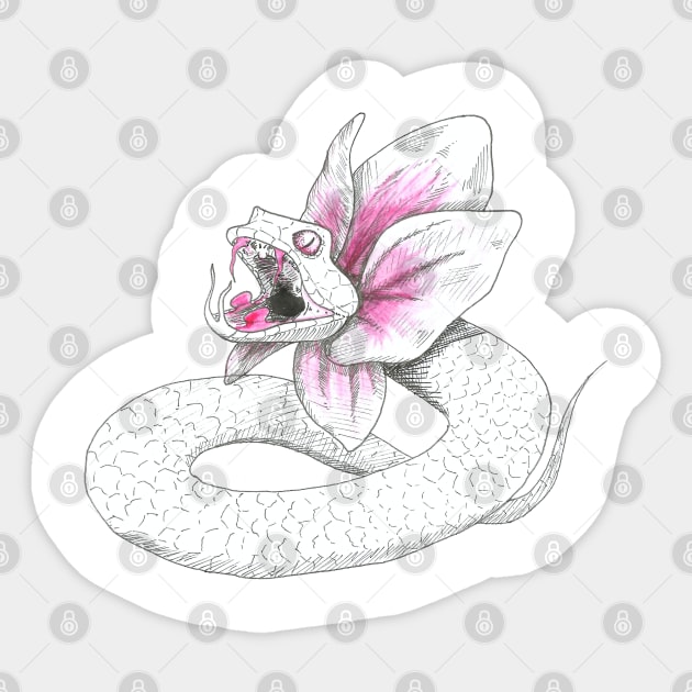 Orchid-serpent Sticker by Créa'RiBo